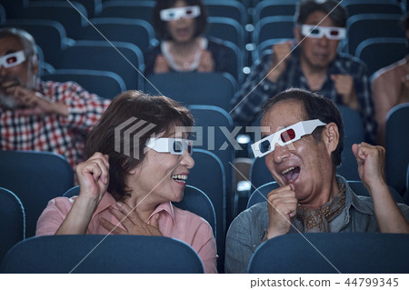 Spectators watching 3D movies 44799345