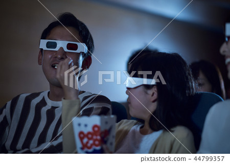 Spectators watching 3D movies 44799357