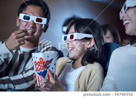 Spectators watching 3D movies 44799358