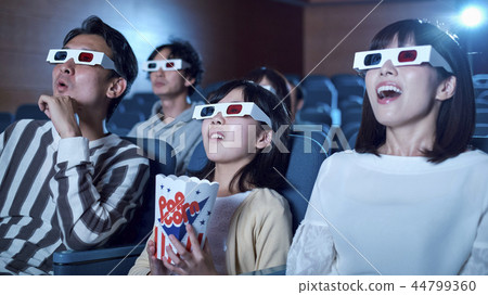 Spectators watching 3D movies 44799360