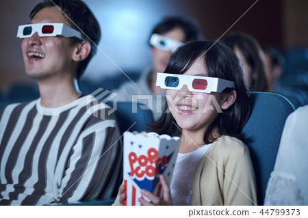 Spectators watching 3D movies 44799373
