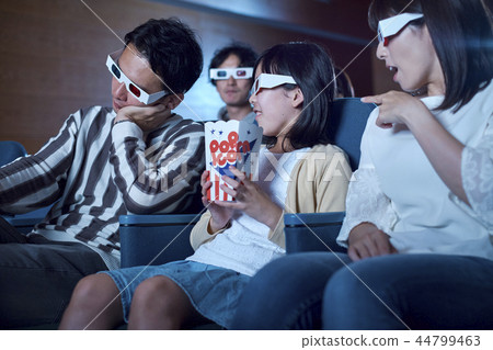 Spectators watching 3D movies Spectators watching 3D movies 44799463