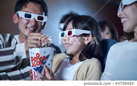 Spectators watching 3D movies 44799484