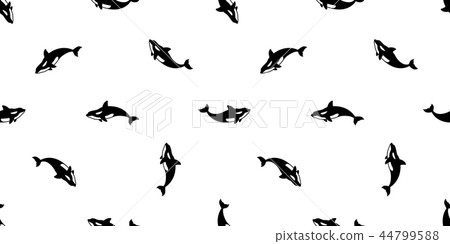 whale shark seamless pattern vector fish fin scarf 44799588
