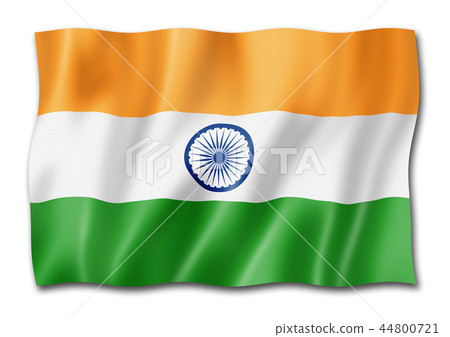Indian flag isolated on white Indian flag isolated on white 44800721