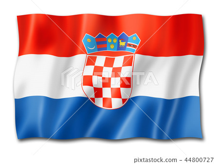 Croatian flag isolated on white Croatian flag isolated on white 44800727