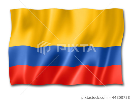 Colombian flag isolated on white Colombian flag isolated on white 44800728