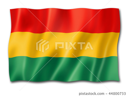 Bolivian flag isolated on white 44800733