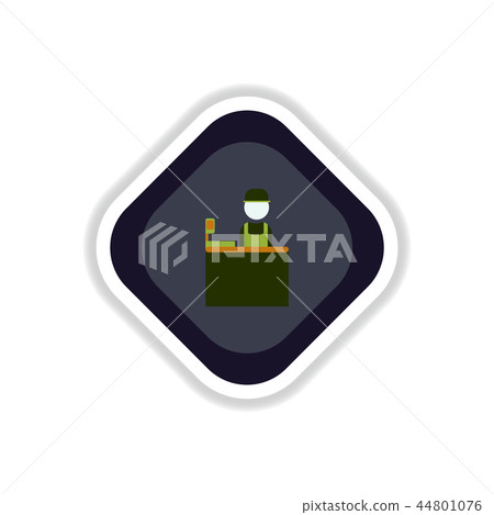 paper sticker on white background seller of movie tickets paper sticker on white background seller of movie tickets 44801076