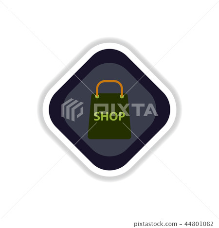 paper sticker on white background basket shop paper sticker on white background basket shop 44801082