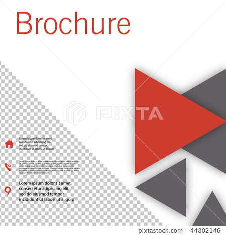 White brochure cover design. Fancy info banner mockup. Title sheet model set. Modern vector front 44802146