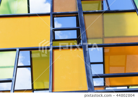 The walls are made of multi-colored panels 44802804