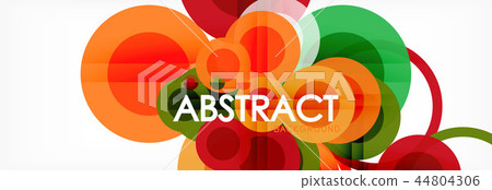 Overlapping circles design background 44804306