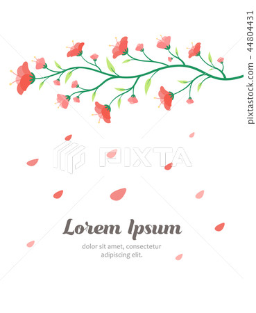 flower of branch banner vector flower of branch banner vector 44804431
