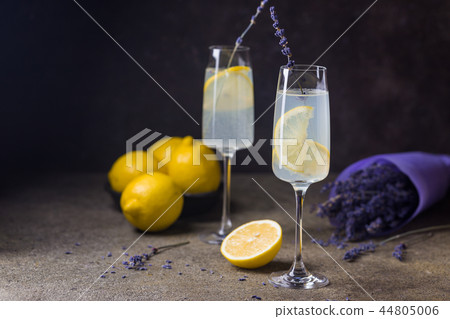 Lemonade with lemons and lavender Lemonade with lemons and lavender 44805006