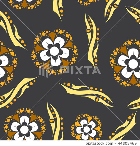 Floral pattern. Vintage decorative elements. Floral pattern. Vintage decorative elements. 44805469