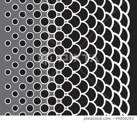 Seamless pattern with dots converting to scales 44806283