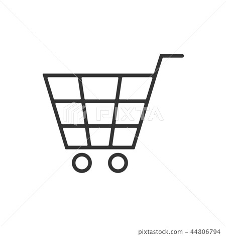 Cart line icon on a white background Cart line icon on a white background 44806794
