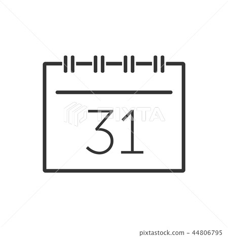 Calendar line icon on a white background 44806795