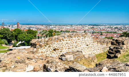Panorama of Lyon from the Ancient Theatre of Fourviere. France Panorama of Lyon from the Ancient Theatre of Fourviere. France 44807951