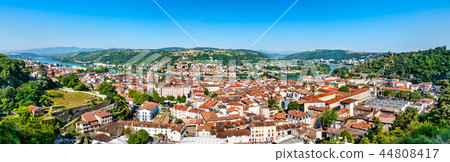 Aerial panorama of Vienne with the Rhone river in France Aerial panorama of Vienne with the Rhone river in France 44808417
