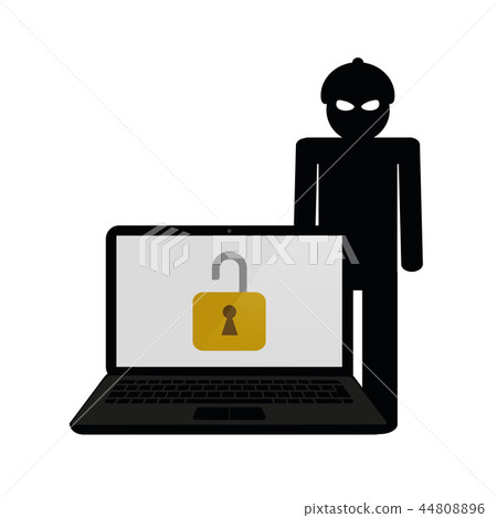 internet crime hacker cracks laptop internet crime hacker cracks laptop 44808896