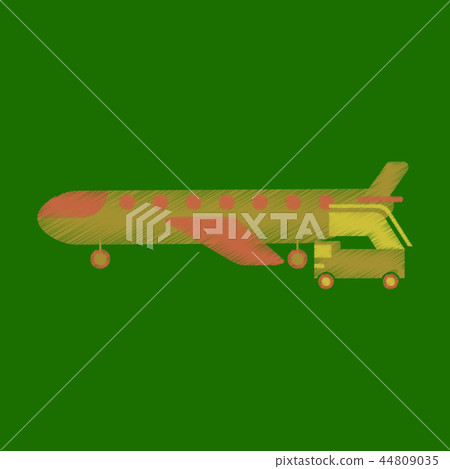 Flat Icon in Shading Style airplane gangway Flat Icon in Shading Style airplane gangway 44809035