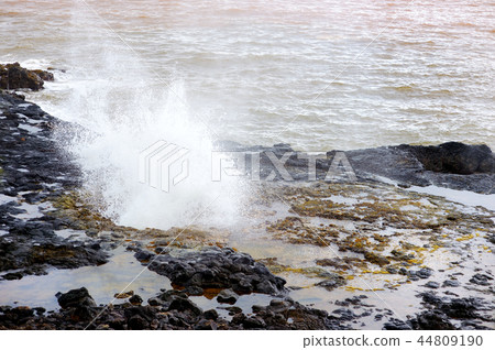 Famous Spouting Horn blowhole of the Kauai 44809190