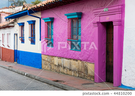 La Candelaria colorful Streets  Bogota Colombia 44810200