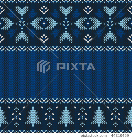 Christmas knitted pattern.  44810469