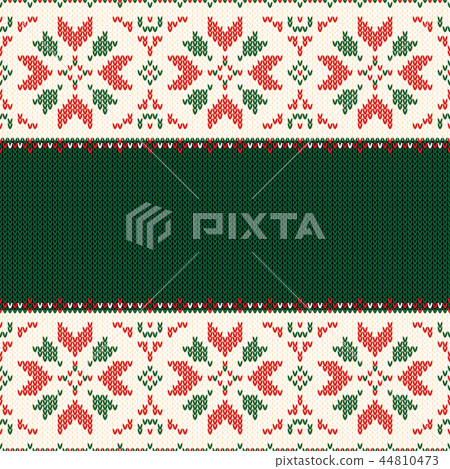 Christmas knitted pattern.  44810473