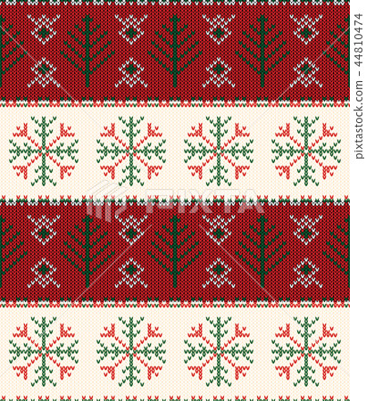 Christmas knitted pattern.  44810474