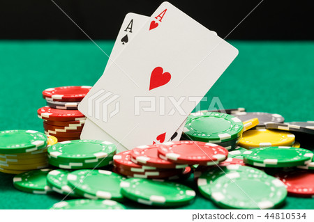 Pair of aces and OOF casino chips Pair of aces and OOF casino chips 44810534