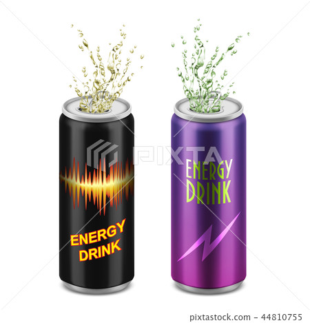 set of two aluminum cans with energy drinks set of two aluminum cans with energy drinks 44810755