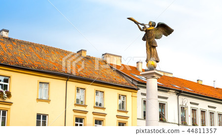 Uzupis Angel, symbol quarter of an independent republic Uzupis. Vilnius, Lithuania 44811357