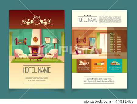 advertising leaflet with hotel service list 44811493