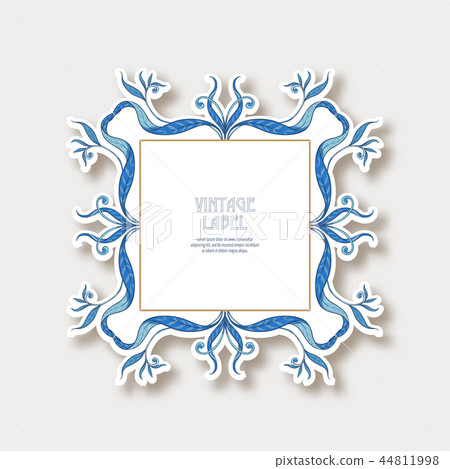 Label, sticker in art nouveau style Label, sticker in art nouveau style 44811998