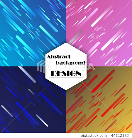 Set of abstract geometric seamless color background, vector illustration. 44812383