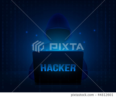 Creative vector illustration of computer hacker... - Stock Illustration ...