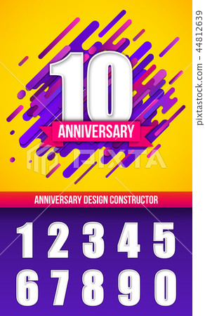 Creative vector illustration of anniversary logo celebration sign with different dates isolated on Creative vector illustration of anniversary logo celebration sign with different dates isolated on 44812639