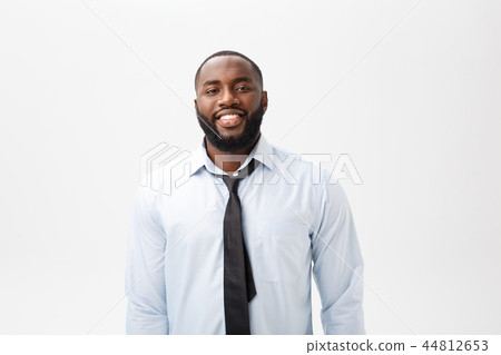 Headshot of successful smiling cheerful african american businessman executive stylish company 44812653