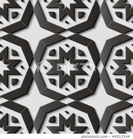 Seamless relief sculpture decoration pattern-插圖素材 [44813344] - PIXTA圖庫