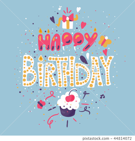 Vintage Nice Happy Birthday Greeting Card 44814072