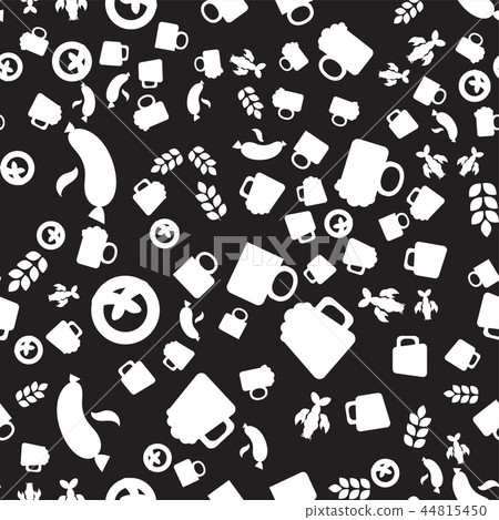 Oktoberfest Seamless Pattern With Drink and Food - Stock Illustration ...