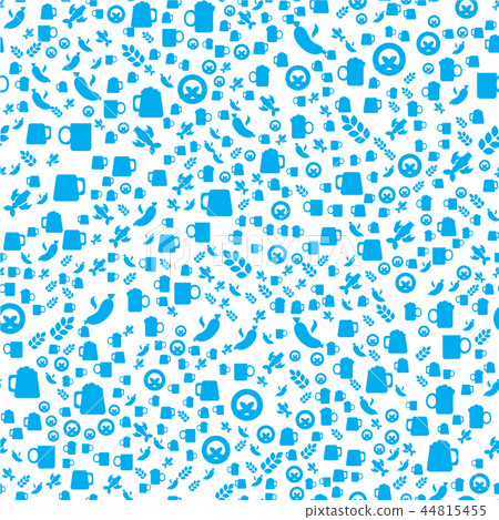 Oktoberfest Seamless Pattern With Drink and Food 44815455