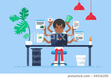 Professional Workplace with afro-american 44816200