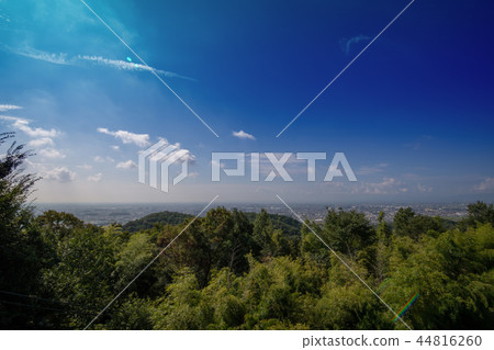 金山城遺址中島紀念公園市區全景太田市 44816260