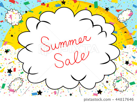 Summer sale blowing out confetti 44817646