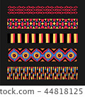 Set of ethnic art brushes in African style. 44818125