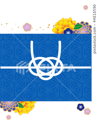 New Year's card template vertical 2019 blue 44818590